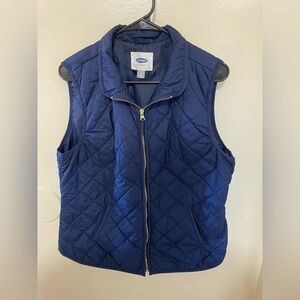 Old Navy Navy Blue Quilted Vest